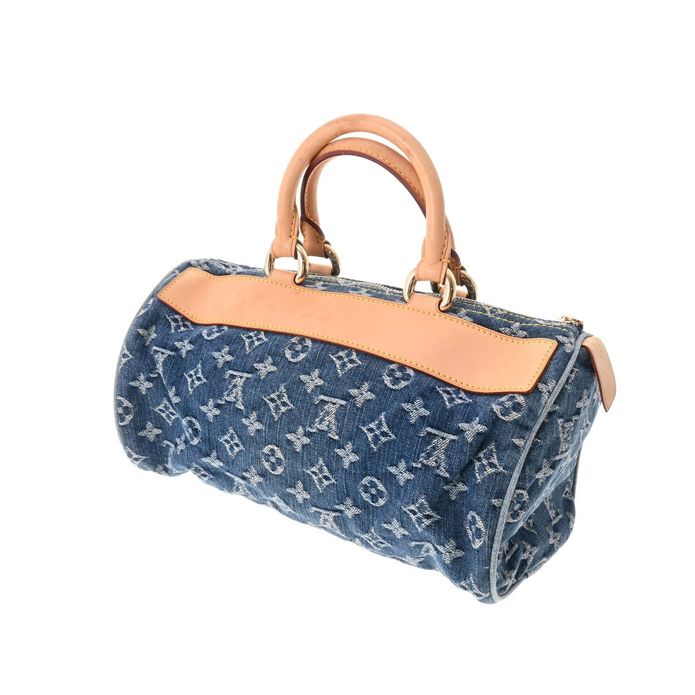 Louis Vuitton Handbag Monogram Neo Blue Speedy Denim Blue